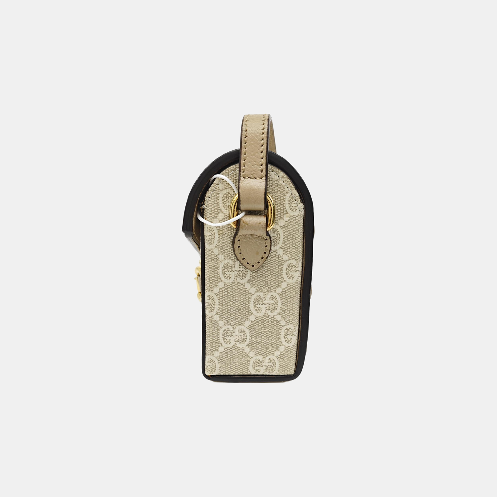 Horsebit 1955 Mini Monogram Coated Canvas White