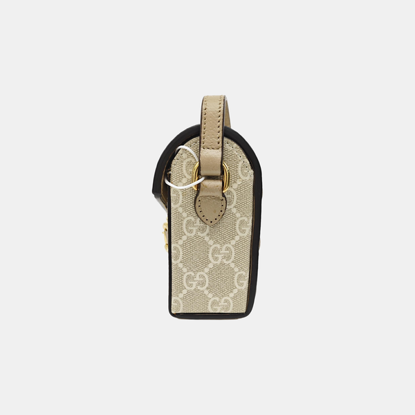 Horsebit 1955 Mini Monogram Coated Canvas White