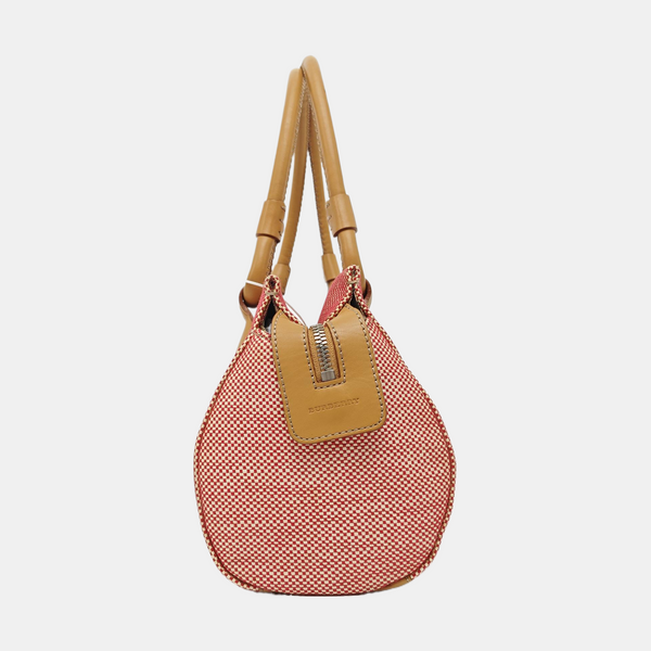 Canvas Top Handle Bag Red
