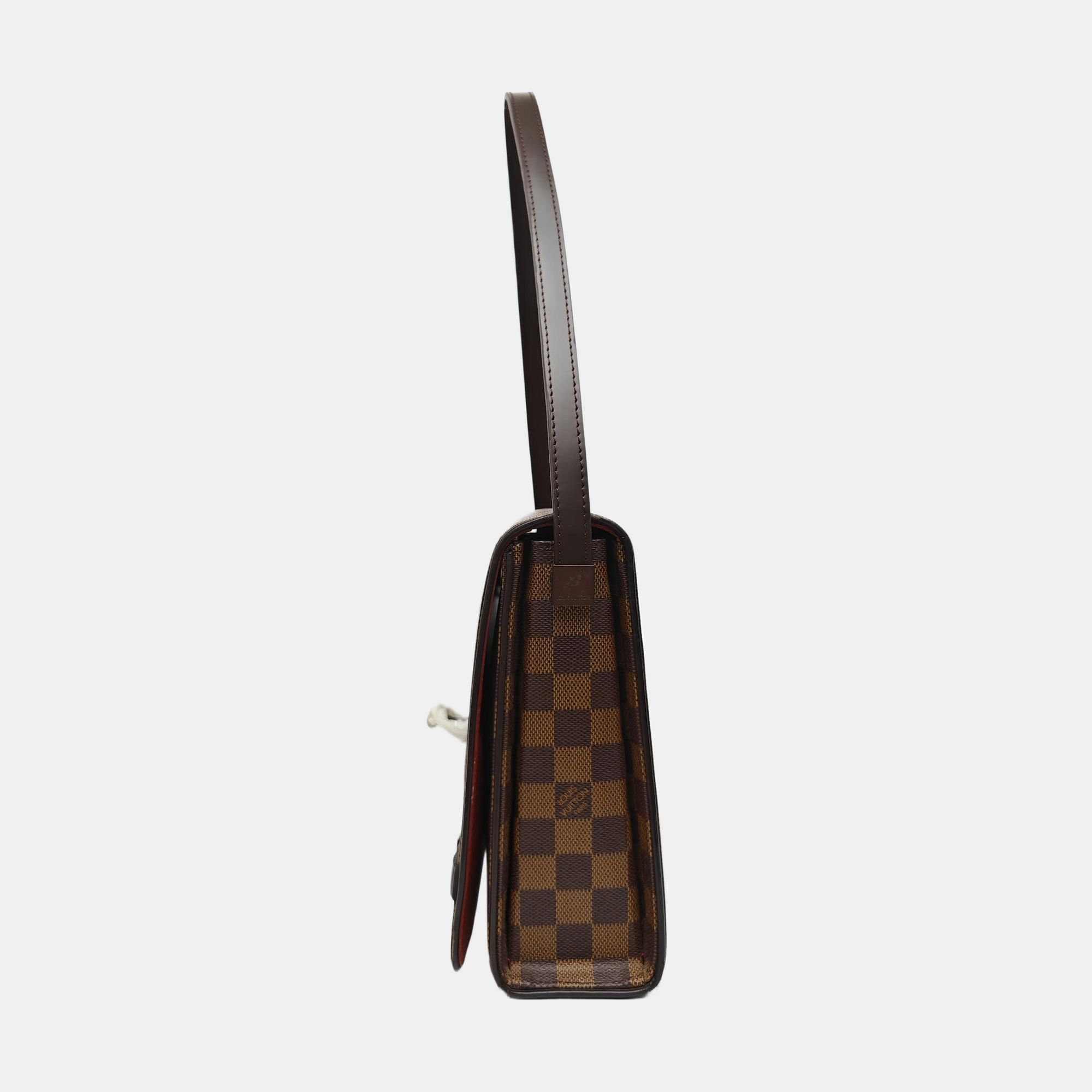 TRIBECA Damier Ebene Coated Canvas Brown