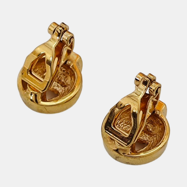 Metal Black Clip On Earrings