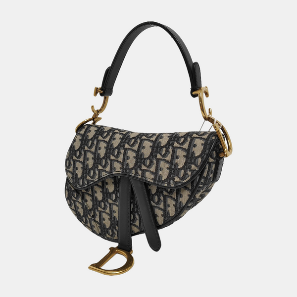 Saddle Mini Oblique Canvas Blue