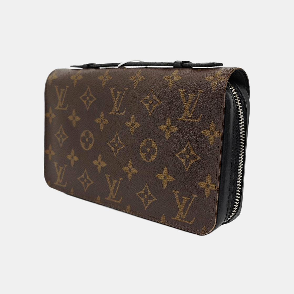 Monogram Coated Canvas Wallet Brown