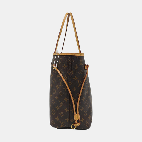 NEVERFULL MM Monogram Coated Canvas Brown