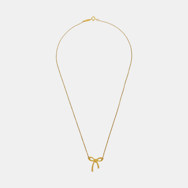 Tiffany Bow 18k Gold Necklace