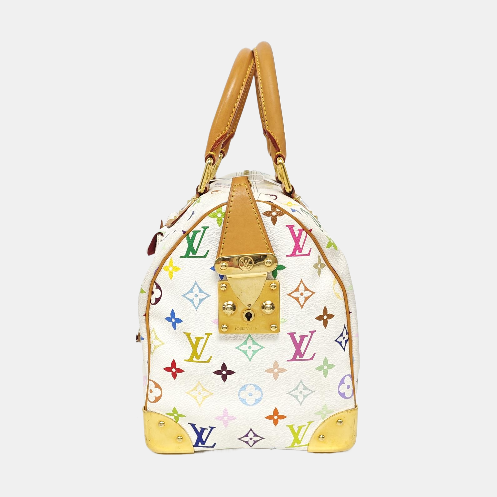 LV × TM SPEEDY 30 Monogram Coated Canvas White