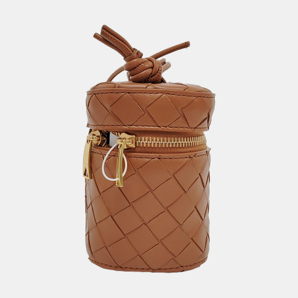 Intrecciato Mini Lambskin Brown