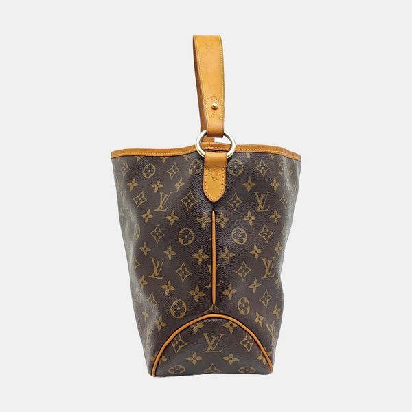 Monogram Coated Canvas Top Handle Bag Brown
