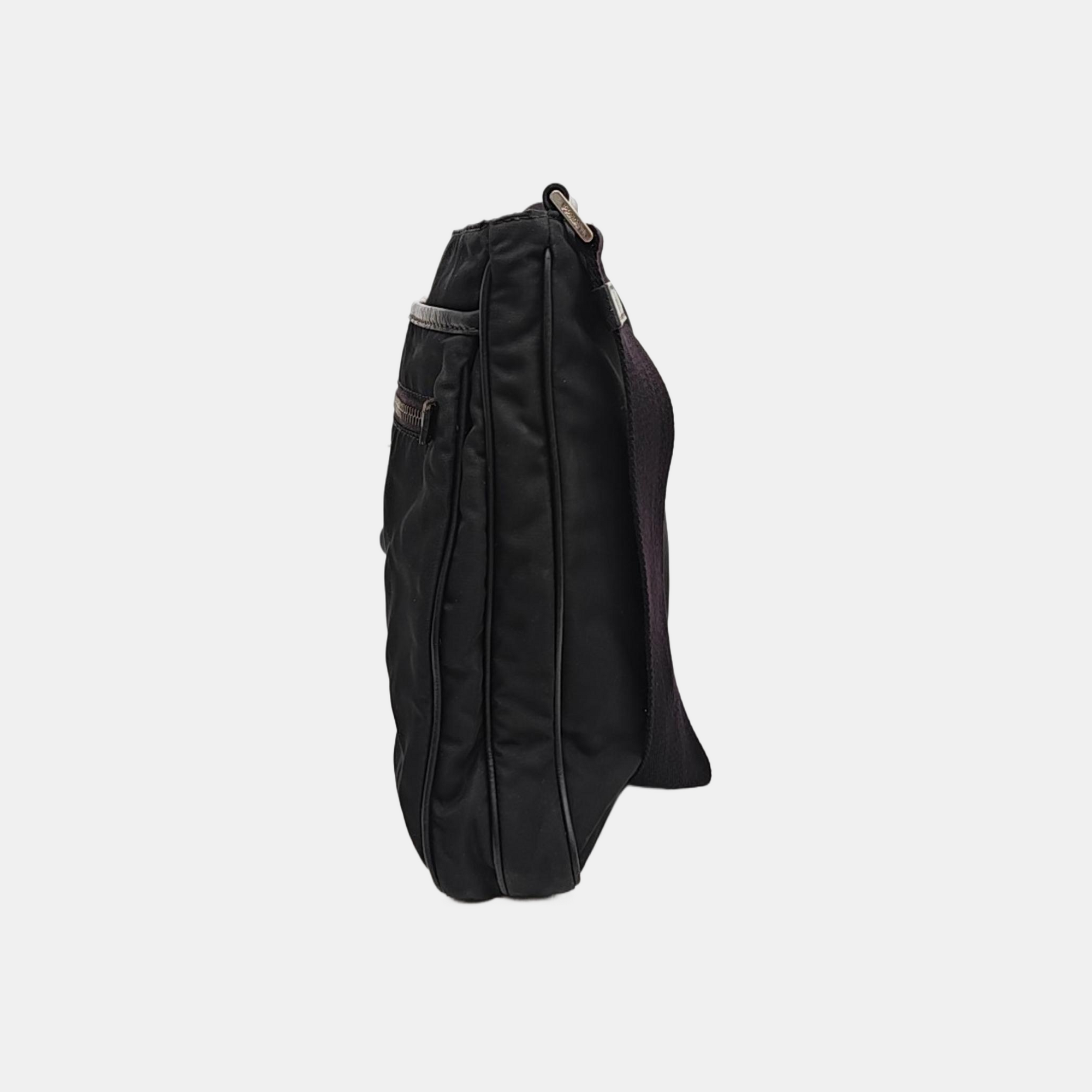 Nylon Shoulder Bag Black
