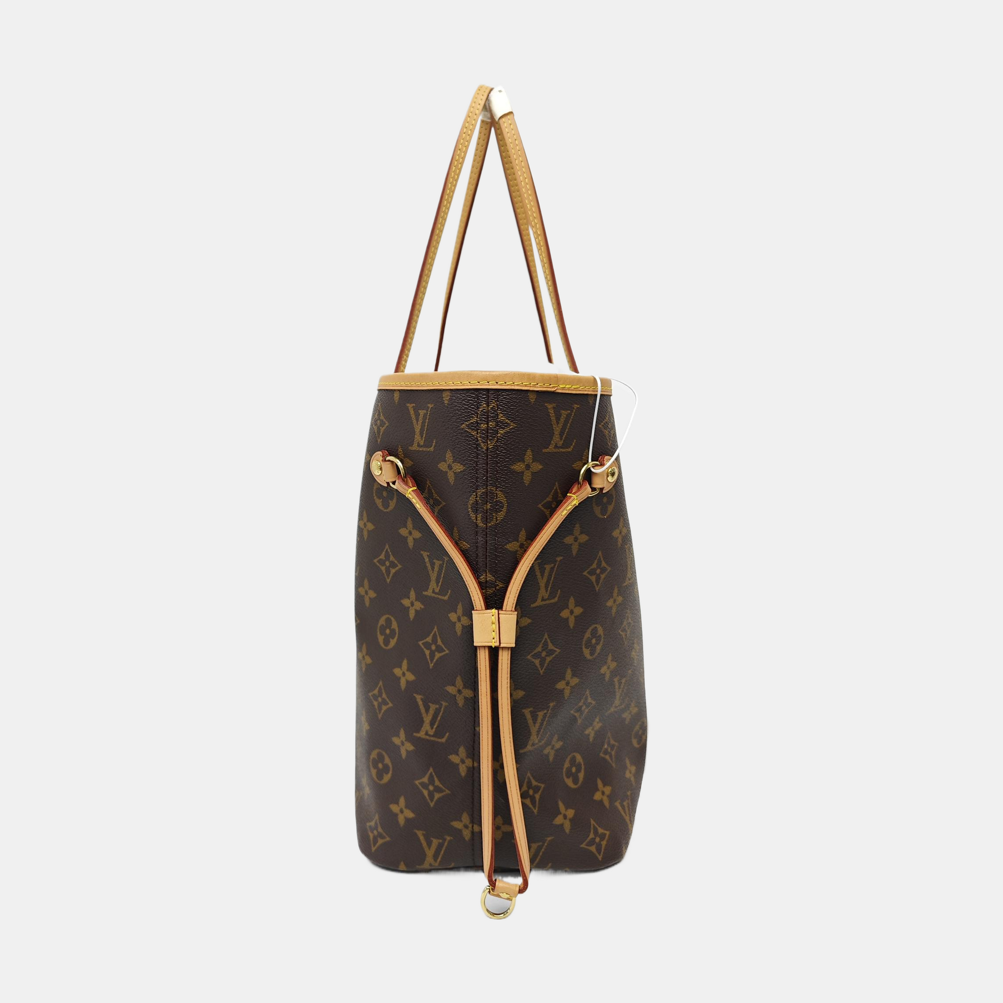NEVERFULL MM Monogram Coated Canvas Brown