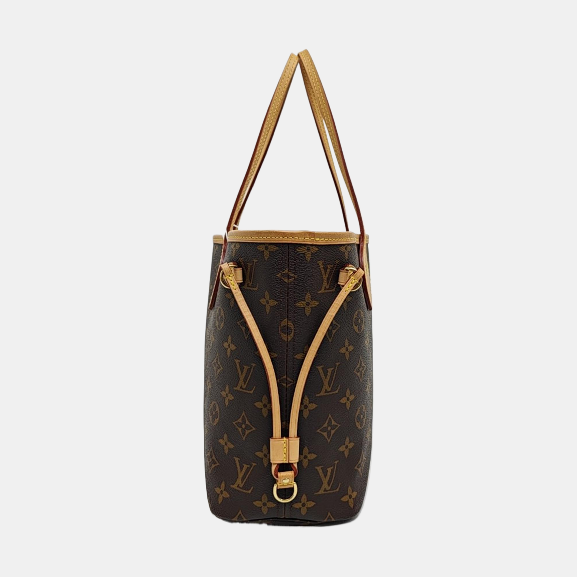 NEVERFULL PM Monogram Coated Canvas Brown