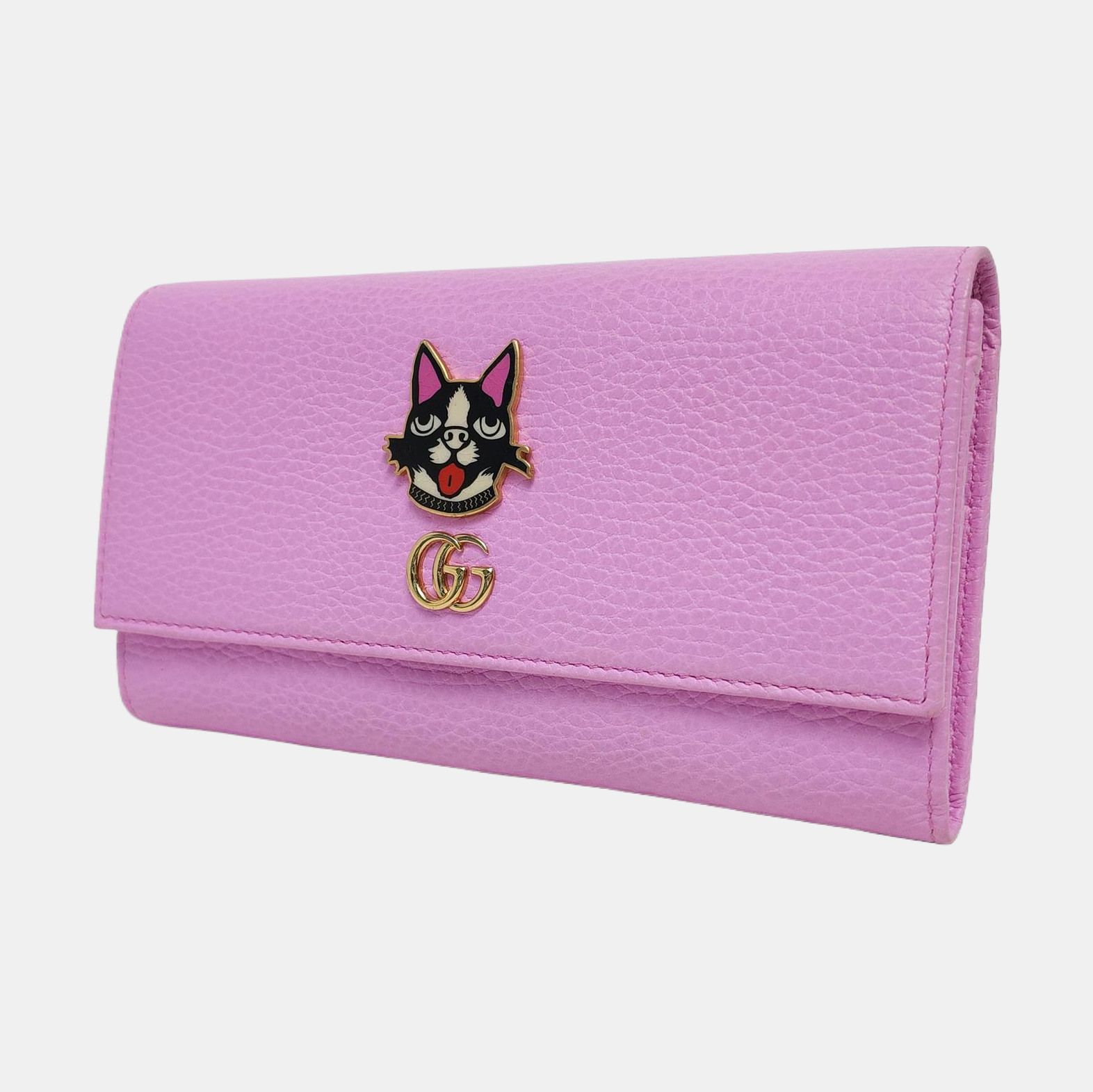 Authenticated pre-owned  GG Marmont Calfskin Pink - Clutch at Looply