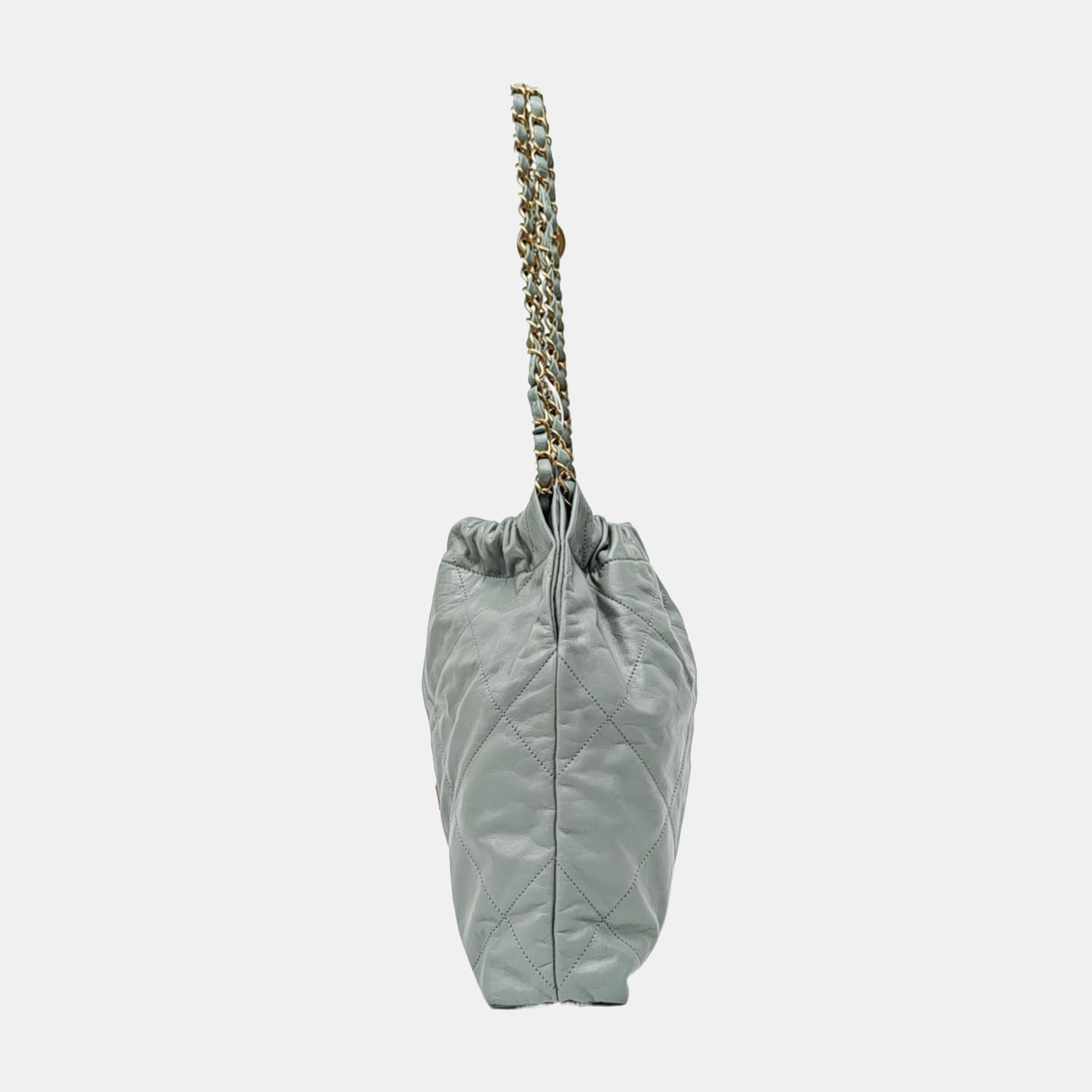 CHANEL 22 Small Quilted Calfskin Green