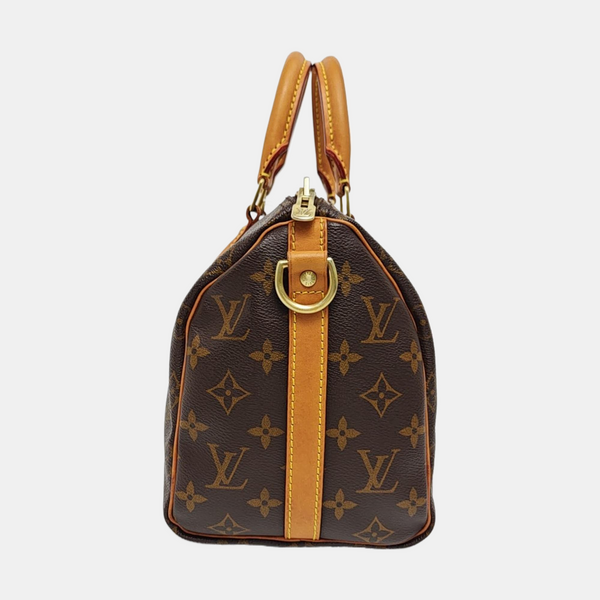 SPEEDY 25 Monogram Coated Canvas Brown