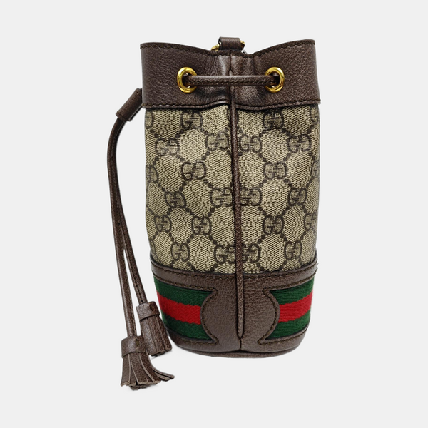 Ophidia Mini Monogram Coated Canvas Beige