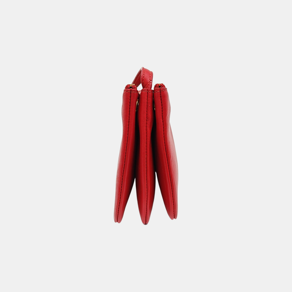 TRIO Small Calfskin Red