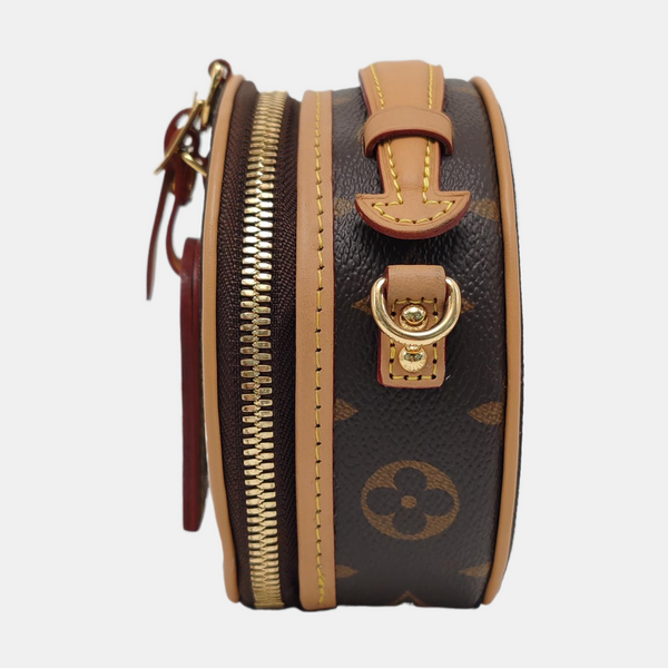 BOITE CHAPEAU Mini Monogram Coated Canvas Brown