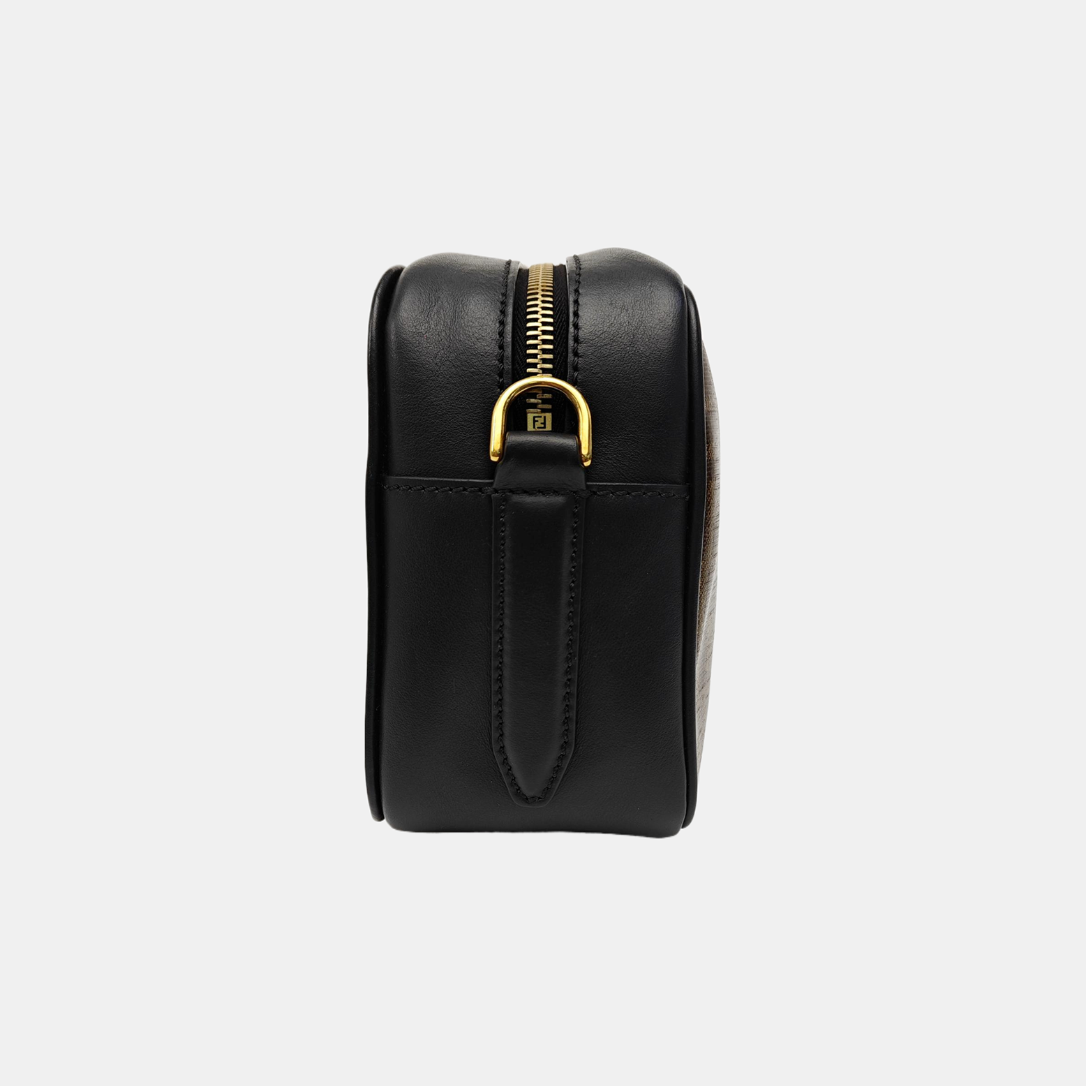 Coated Canvas Shoulder Bag Brown