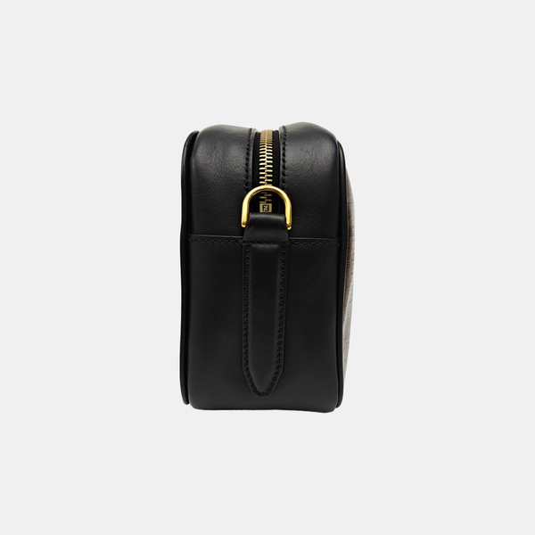 Coated Canvas Shoulder Bag Brown