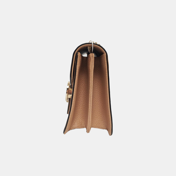 Interlocking G Small Calfskin Beige