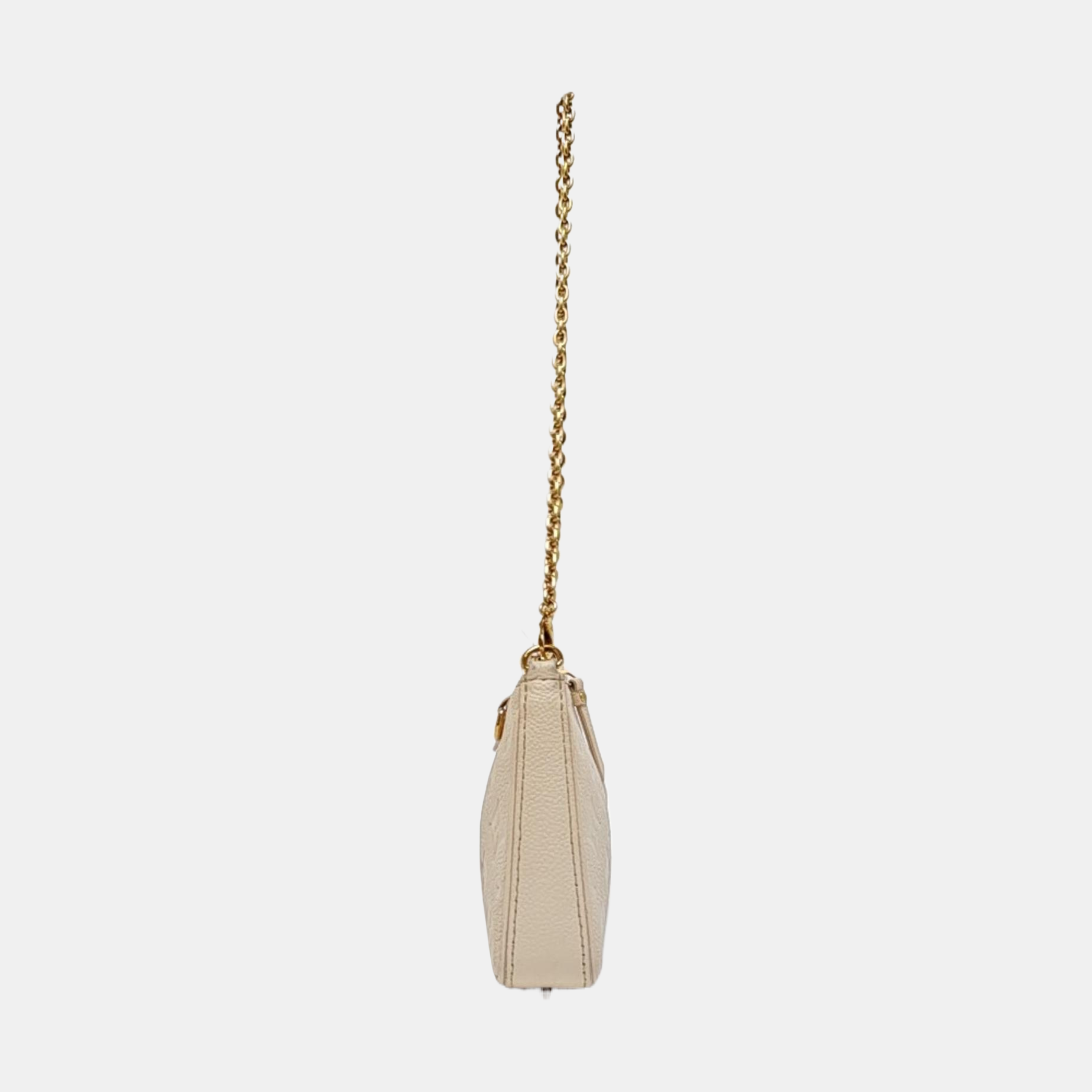 EASY POUCH ON STRAP Calfskin Beige
