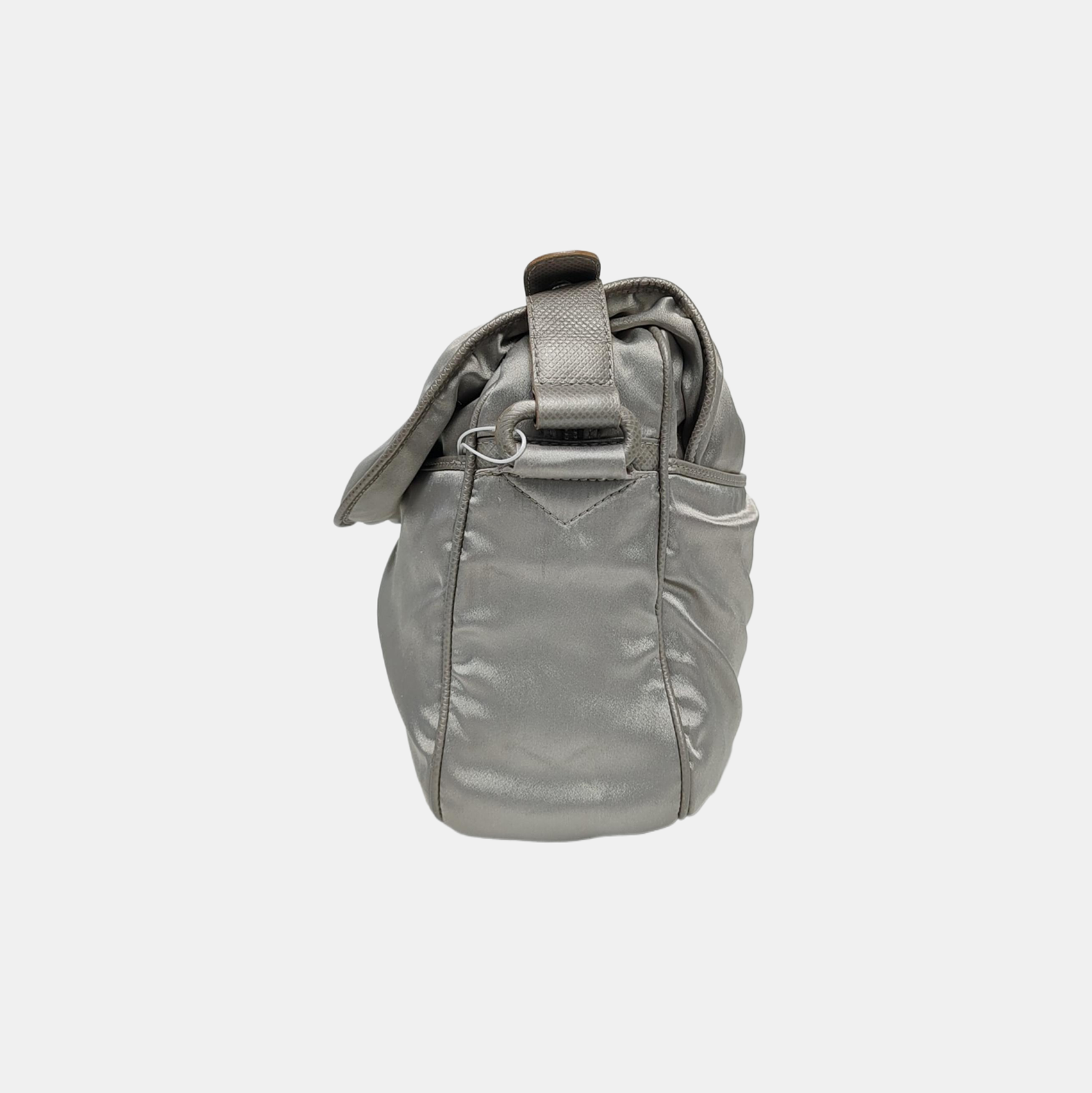 Nylon Shoulder Bag Silver