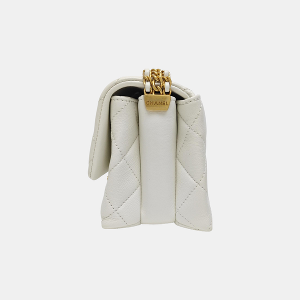 23S Mini Quilted Calfskin White