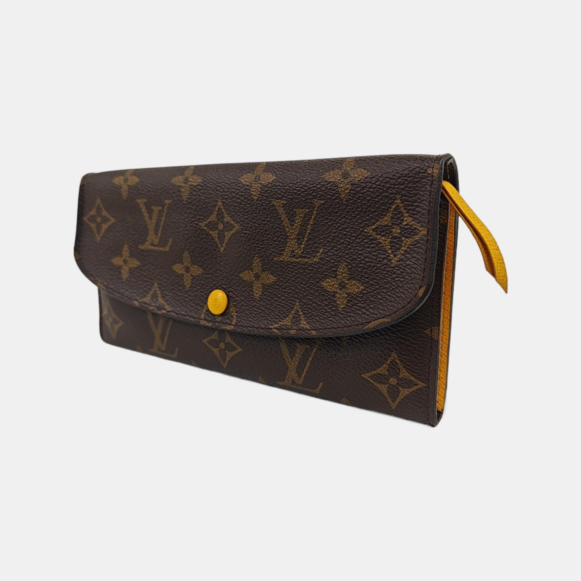 EMILIE Monogram Coated Canvas Brown Wallet