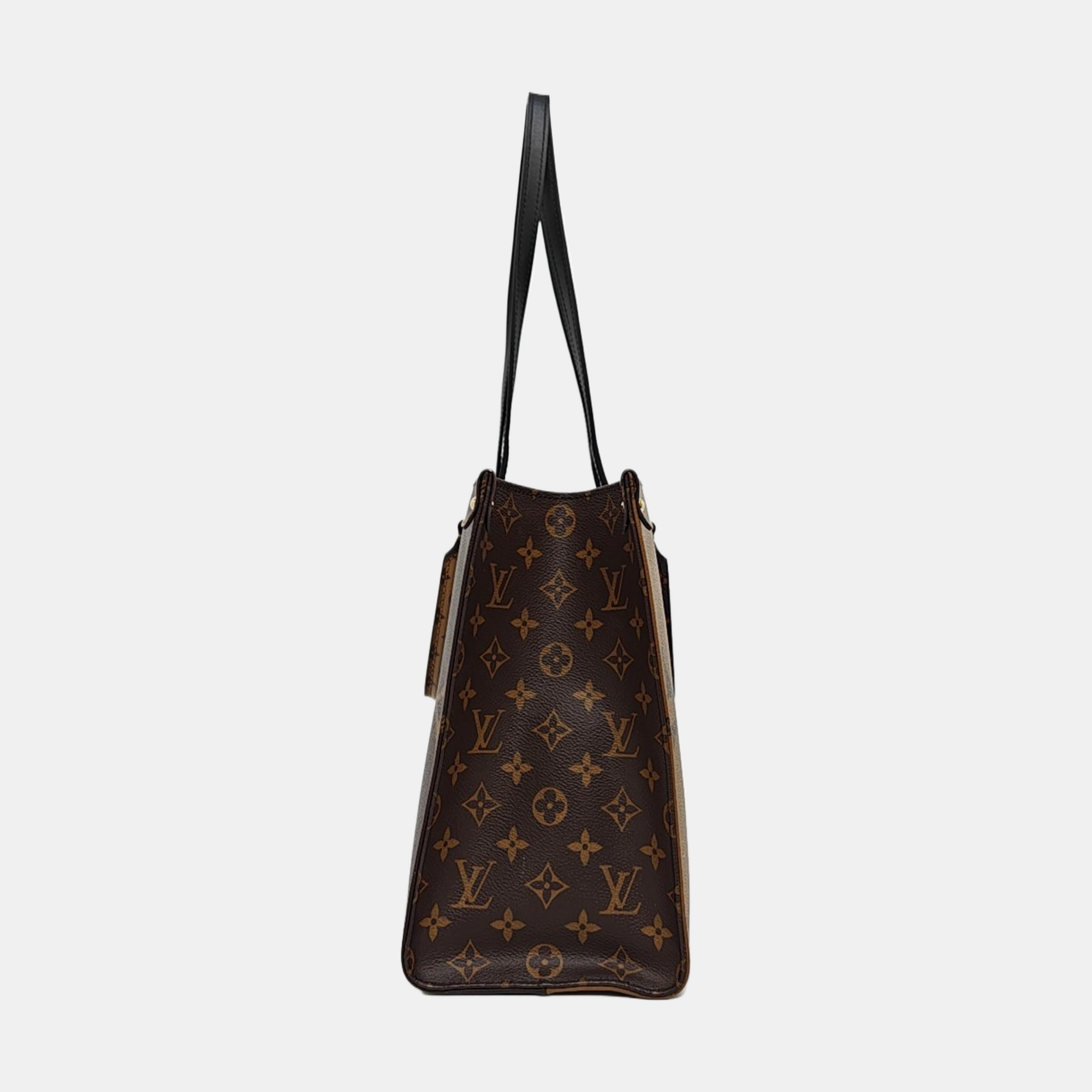 ONTHEGO MM Monogram Coated Canvas Brown