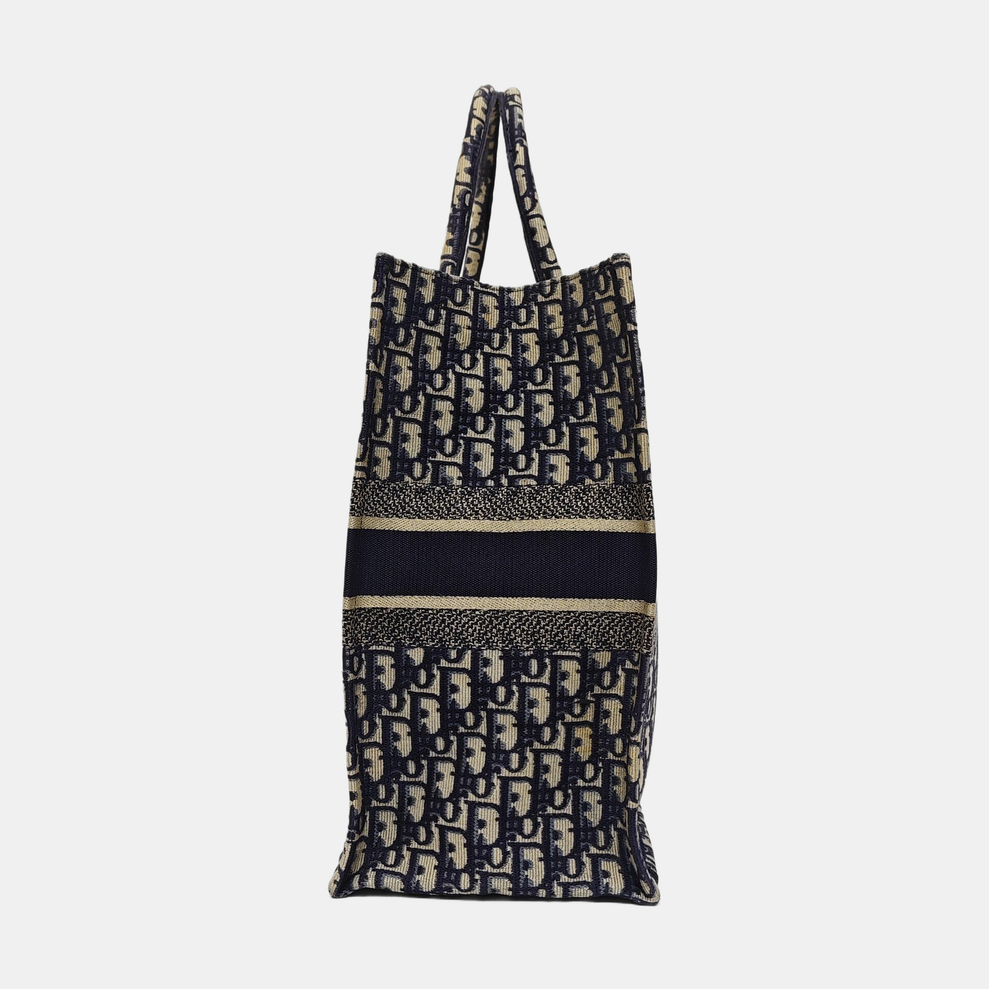 Book Tote Large Oblique Canvas Blue