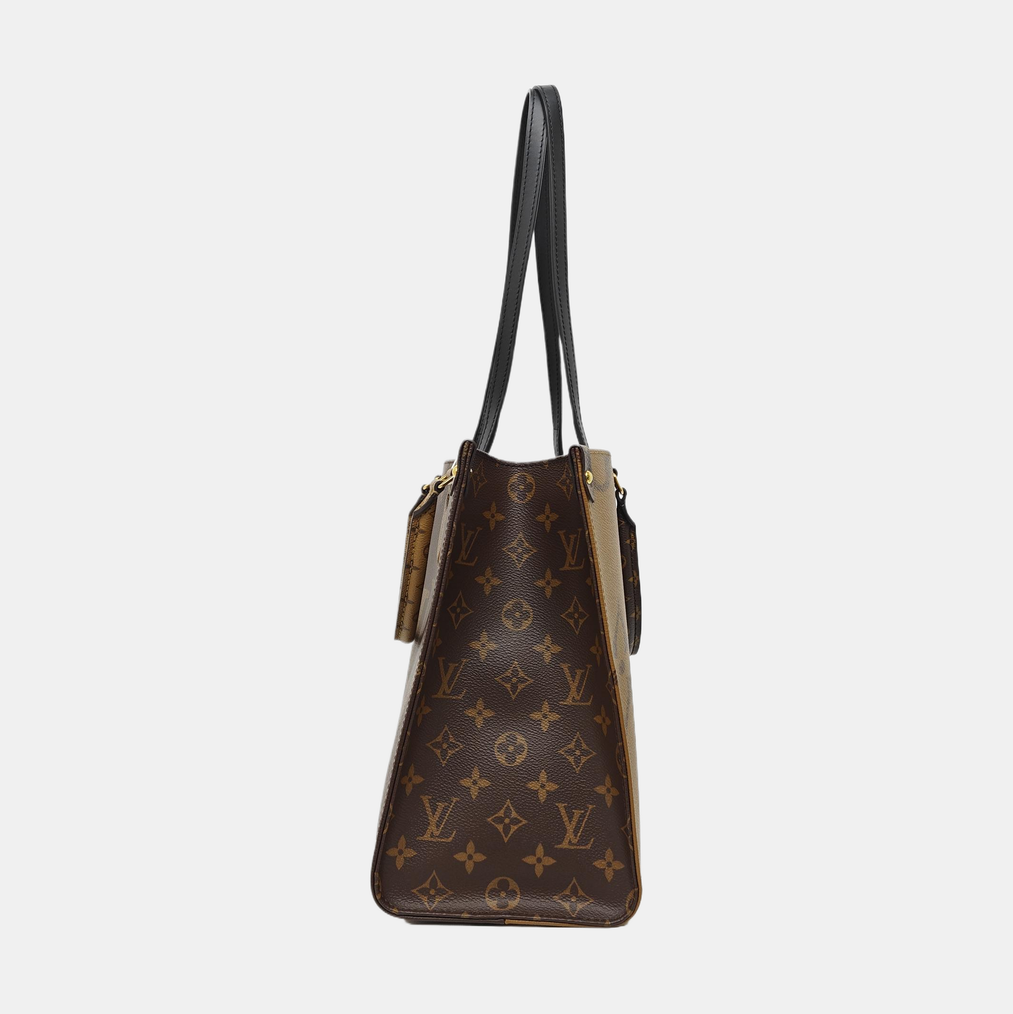 ONTHEGO MM Monogram Coated Canvas Brown