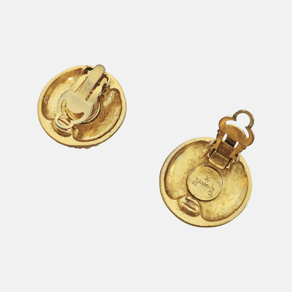 Metal Gold Clip On Earrings