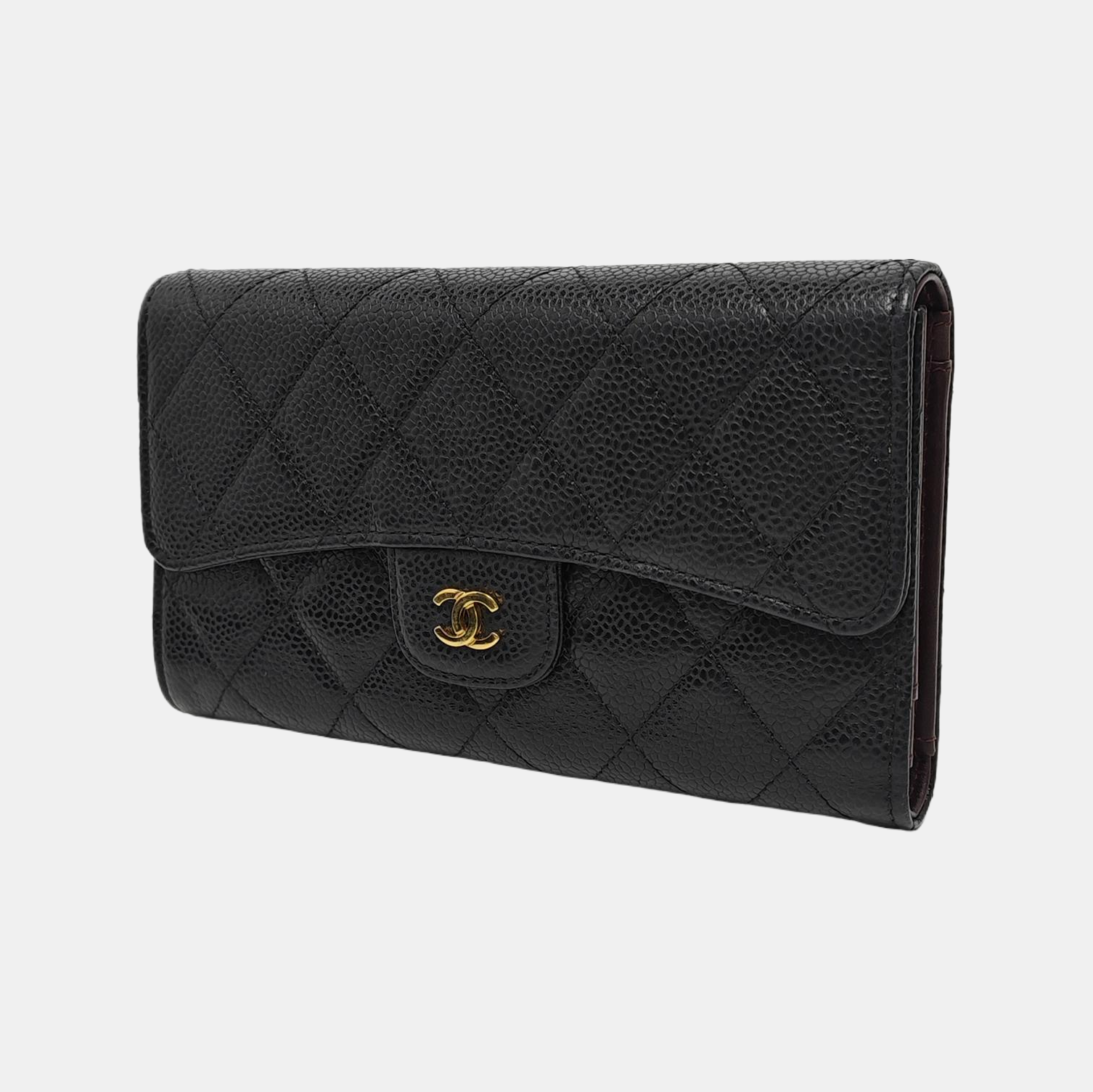 Quilted Grained Calfskin Black