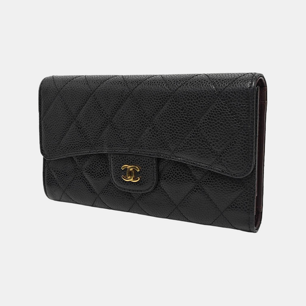 Quilted Grained Calfskin Black