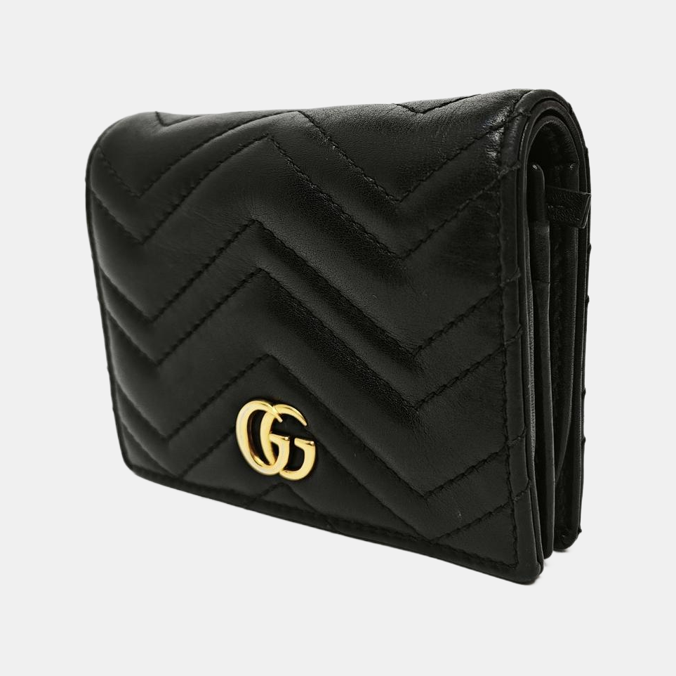 GG Marmont Mini Quilted Calfskin Black Wallet