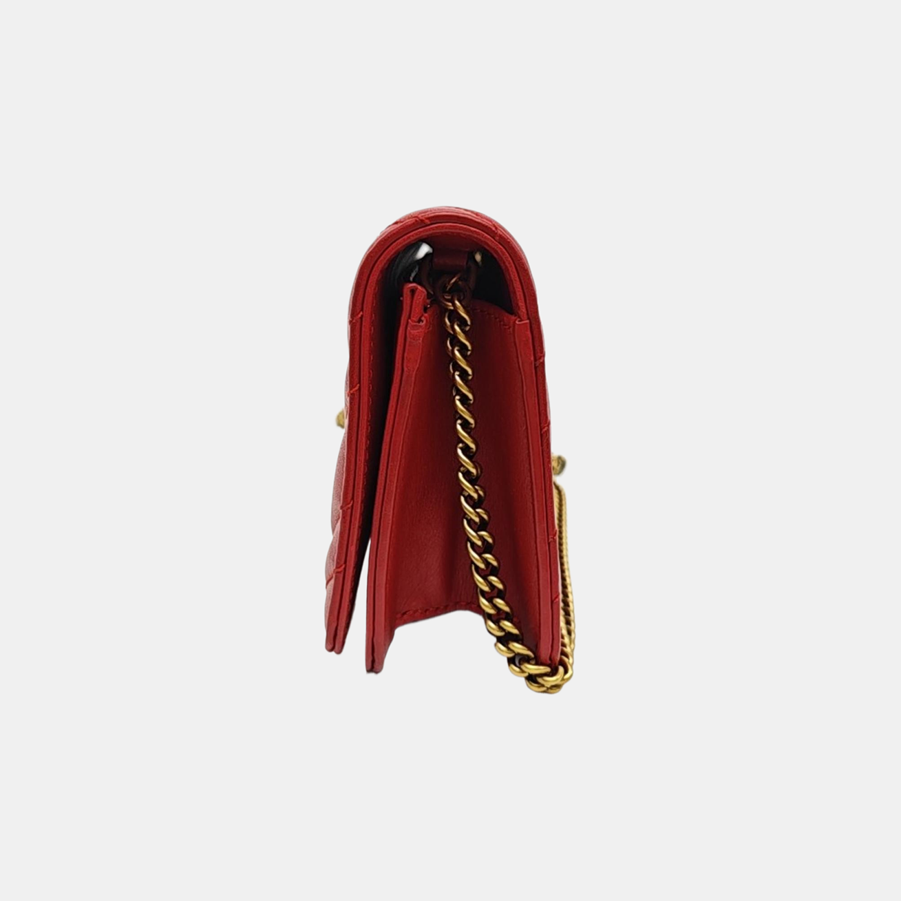 GG Marmont Super Mini Quilted Calfskin Red