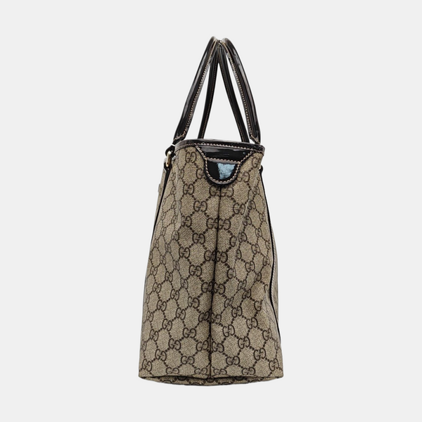 Joy Medium Monogram Coated Canvas Beige
