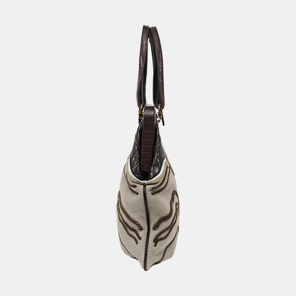 Canvas Top Handle Bag Gray