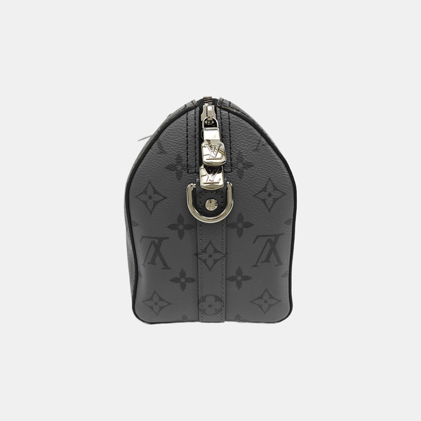 KEEPALL Monogram Coated Canvas Black