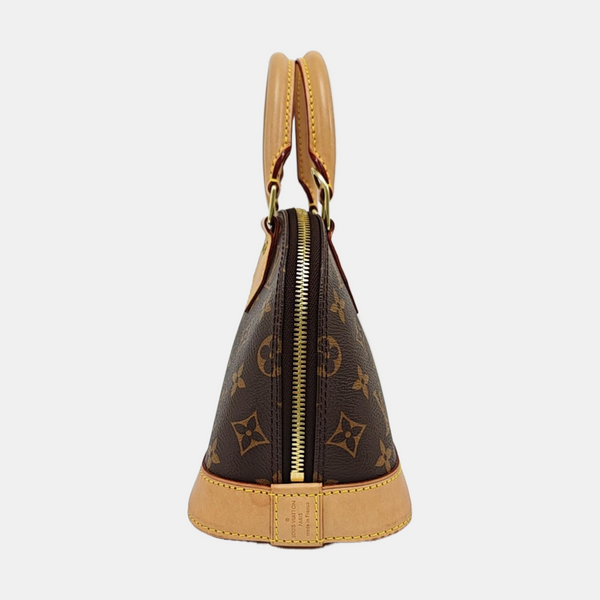 ALMA BB Monogram Coated Canvas Brown