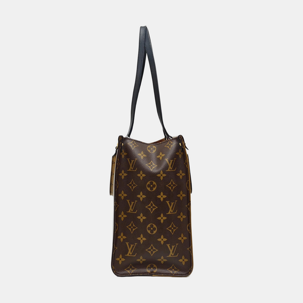 ONTHEGO MM Monogram Coated Canvas Brown