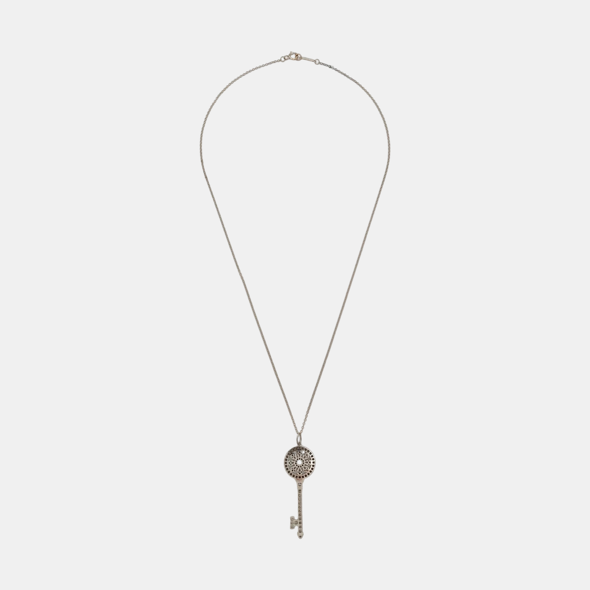 Tiffany Keys 18k White Gold Silver Necklace