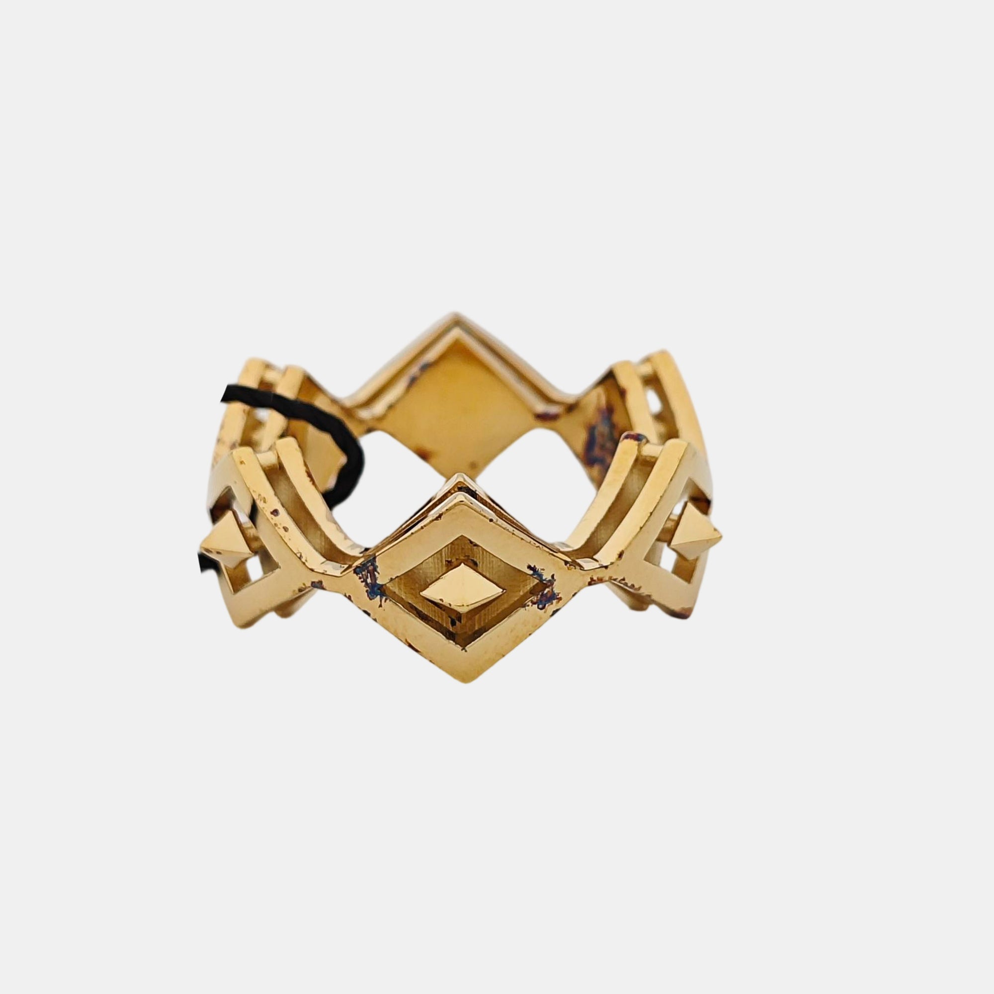 925 Sterling Silver Gold Ring EU 59