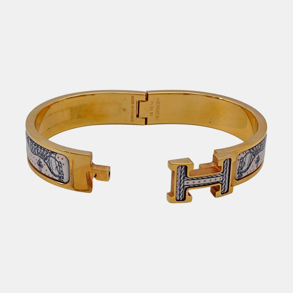 Clic H Metal Rose Gold Bangle