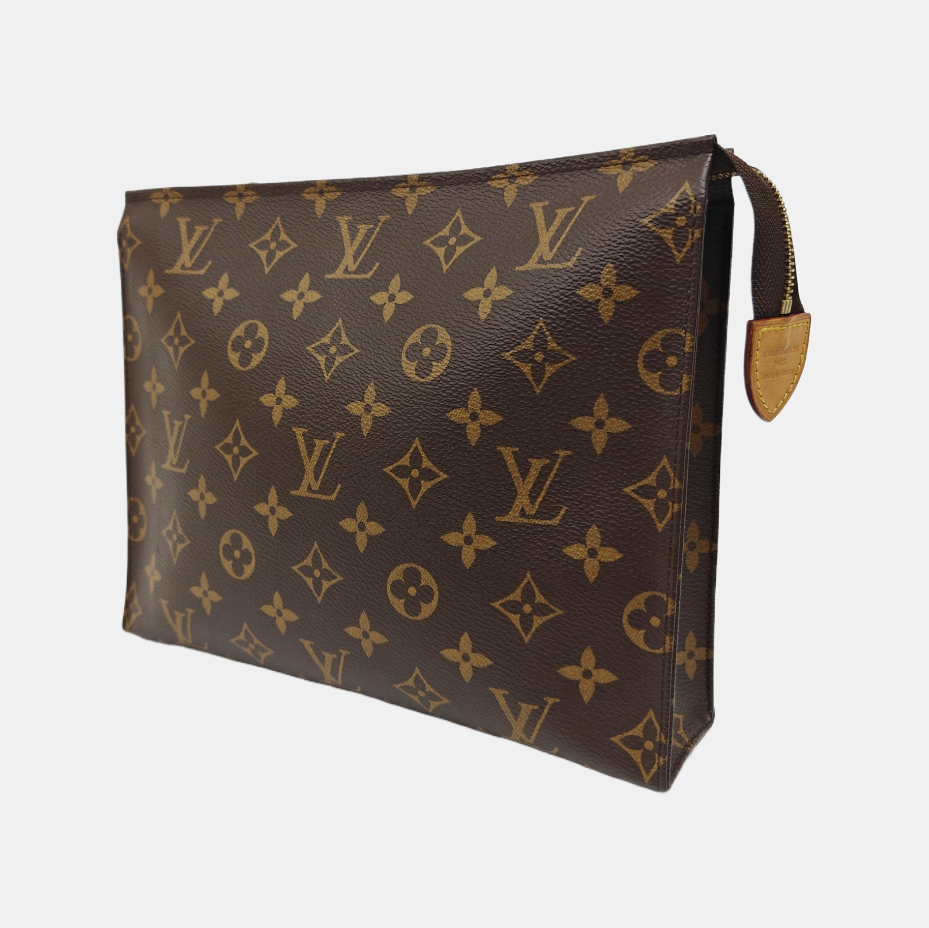 TOILET POCKET 26 Monogram Coated Canvas Brown