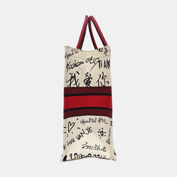 Book Tote Large Canvas White