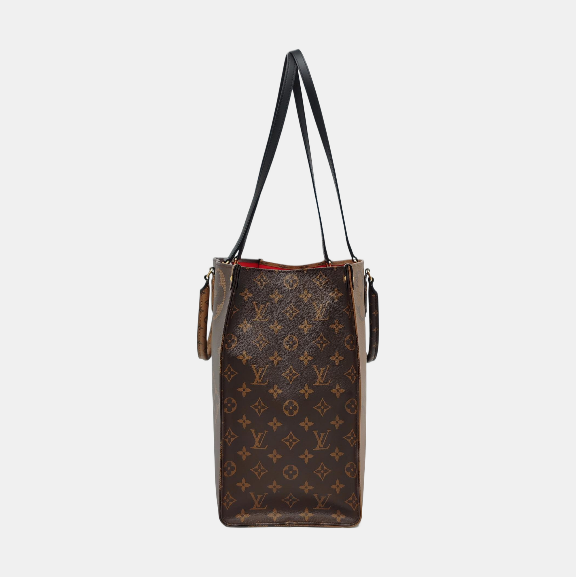 Authenticated pre-owned  ONTHEGO GM Monogram Coated Canvas Brown - Tote Bag at Looply