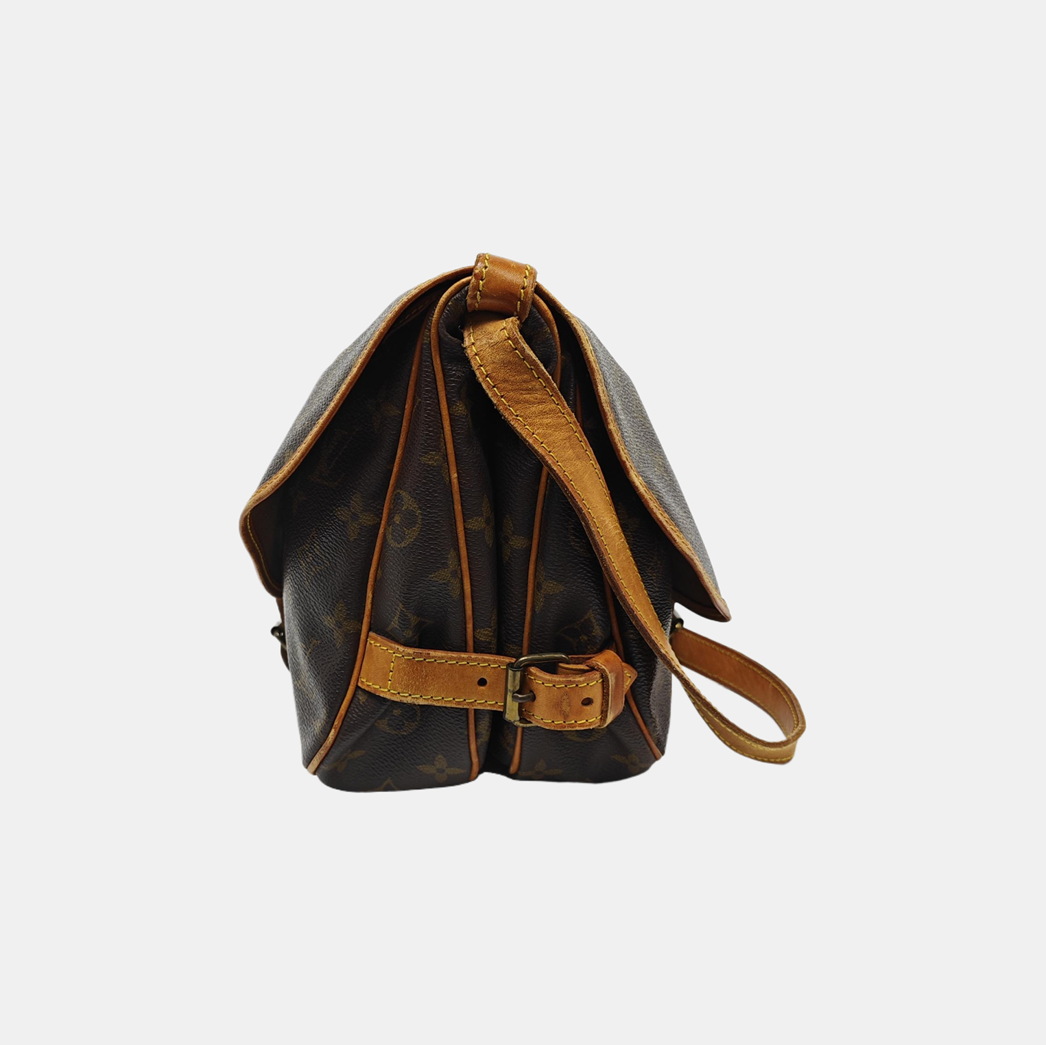 SAUMUR 30 Monogram Coated Canvas Brown