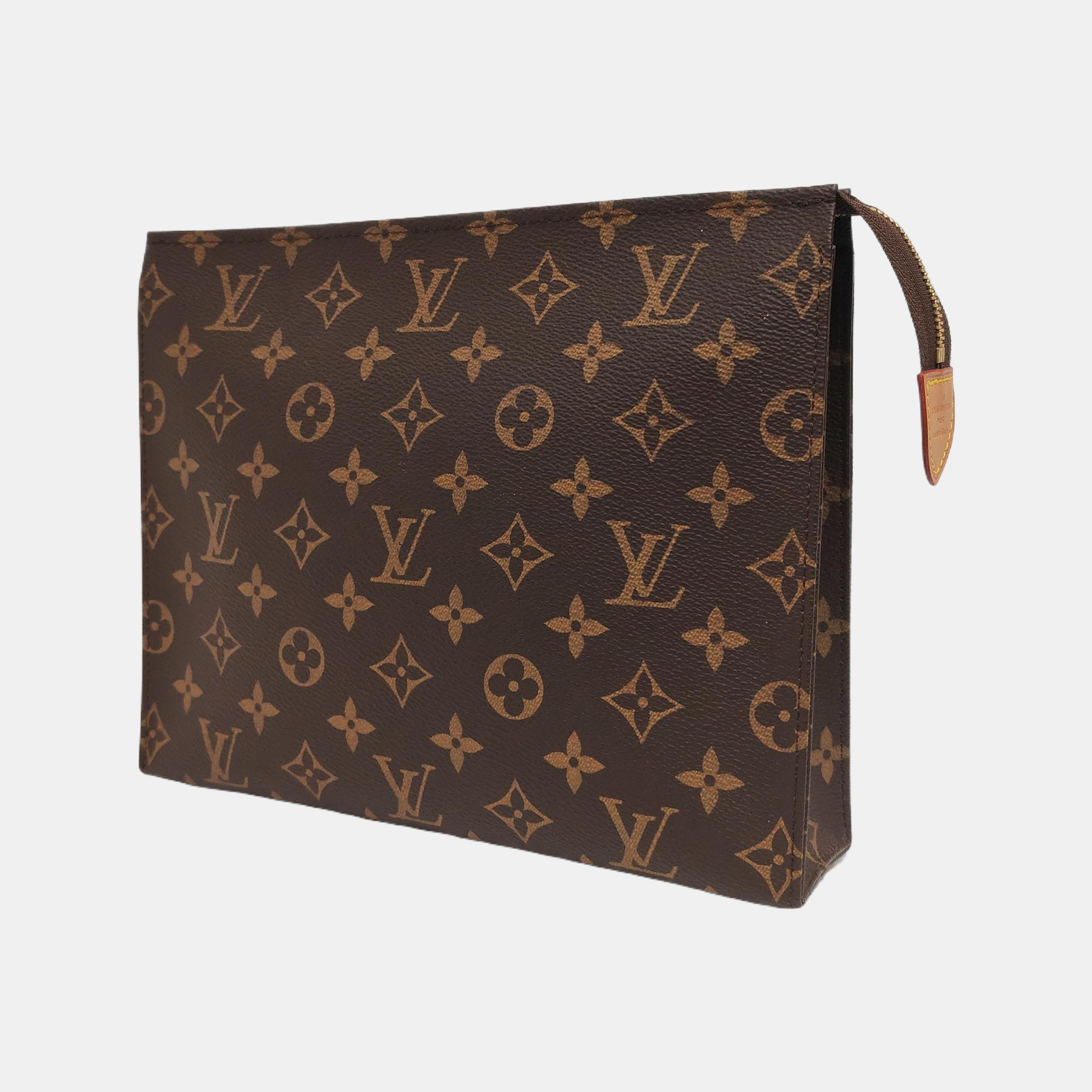 TOILET POCKET 26 Monogram Coated Canvas Brown