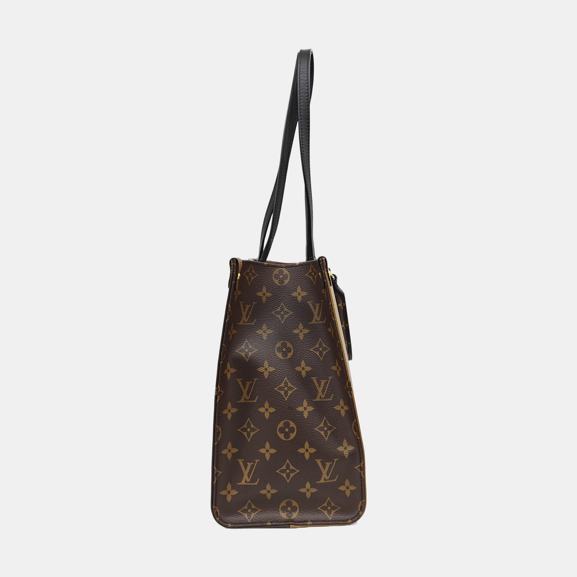ONTHEGO MM Monogram Coated Canvas Brown